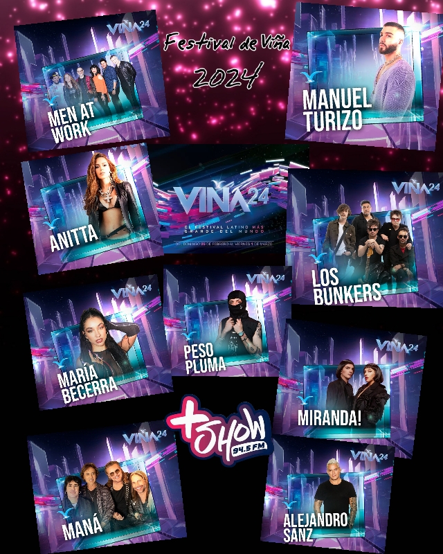 Anunciaron los artistas que estarán en el Festival de Viña del Mar 2024